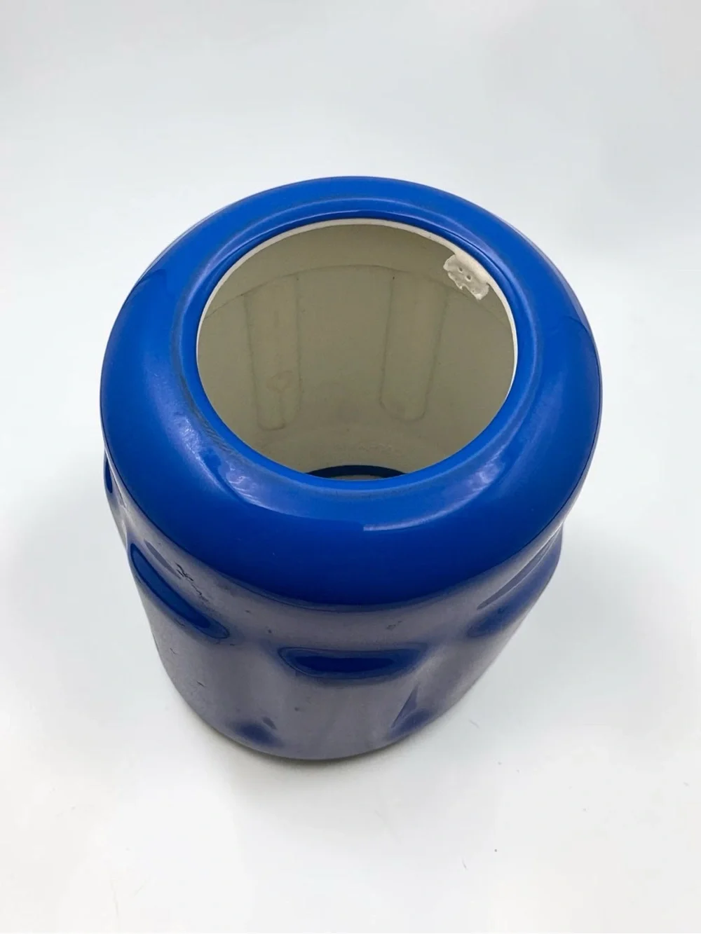 Vintage Coleman Foam Insulated Can Cooler Koozie Blue w/ White Lantern Logo EUC